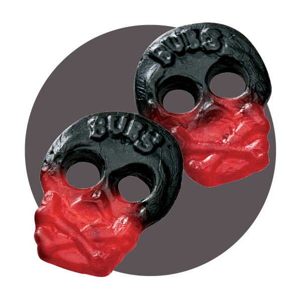 BUBS Rasberry Licorice Skull