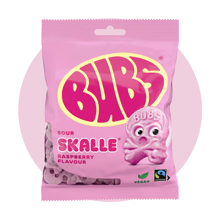 BUBS Sour Raspberry Skull