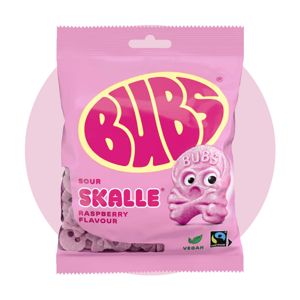 BUBS Sour Raspberry Skull