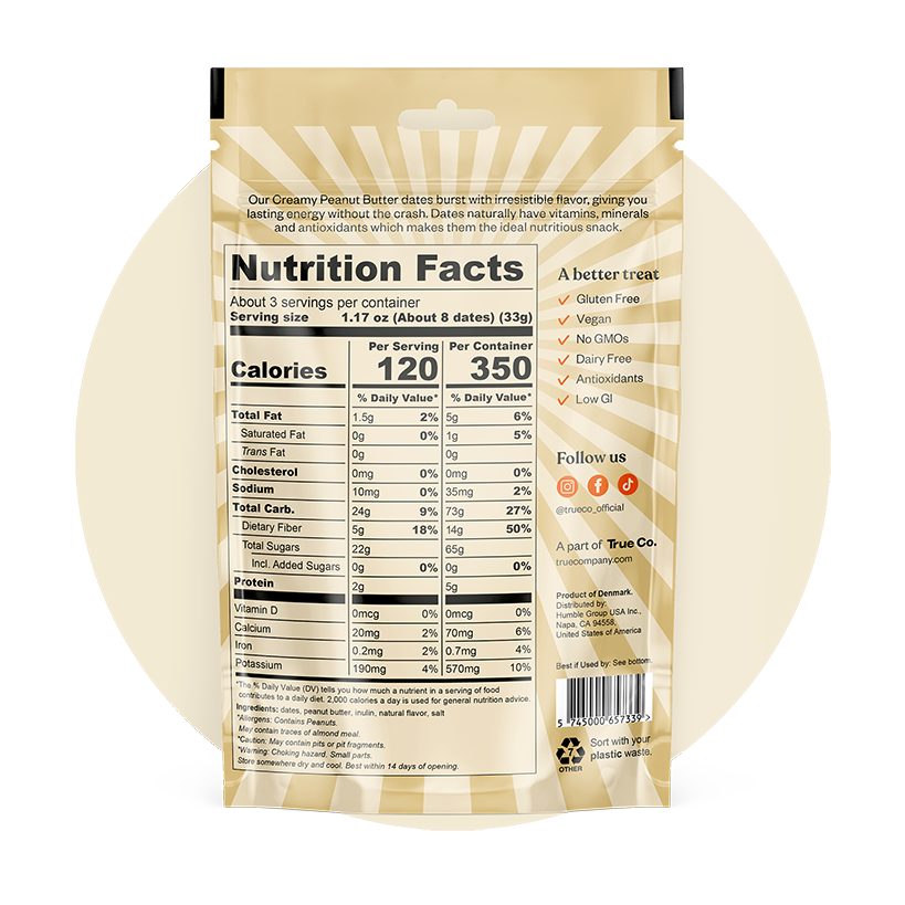 True Dates Creamy Peanut Butter Dates