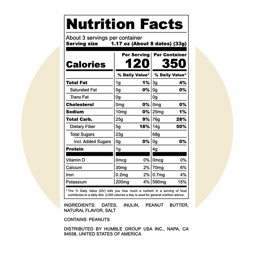 True Dates Creamy Peanut Butter Dates