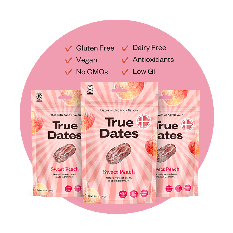 True Dates Sweet Peach flavored Candy Dates