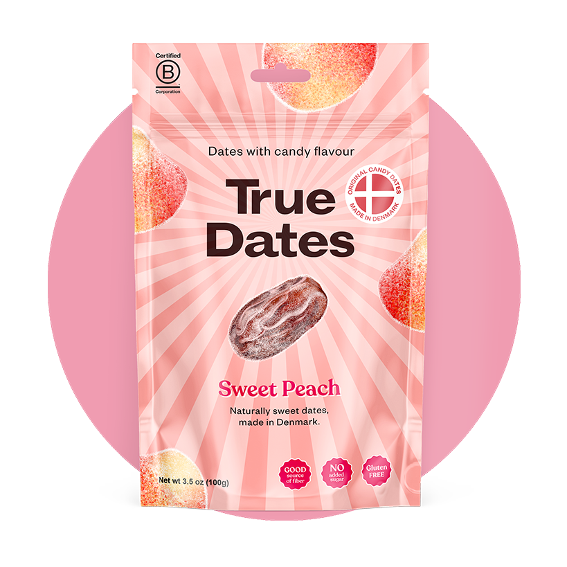 True Dates Sweet Peach flavored Candy Dates