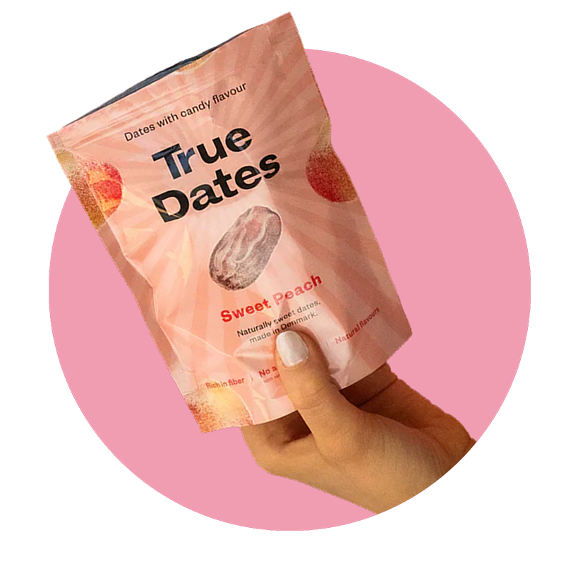 True Dates Sweet Peach flavored Candy Dates