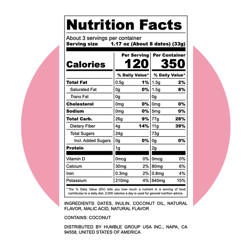 True Dates Sweet Peach flavored Candy Dates
